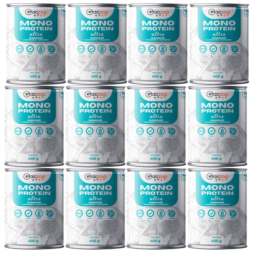 Gaczoo MONO Protein Ultra karma mokra dla psa Kangur 12x400g